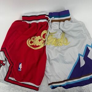 VTG Just Don 1997 NBA Finals Chicago Bulls Utah Jazz Mesh Basketball Shorts MED
